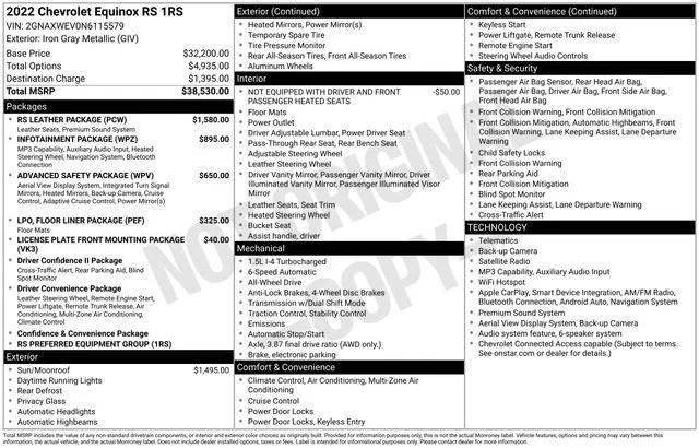 Used 2022 Iron Gray Metallic Chevrolet RS image 5