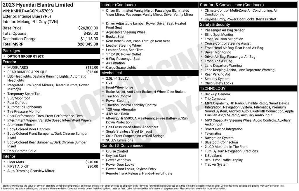 Used 2023 Blue Hyundai Limited image 5
