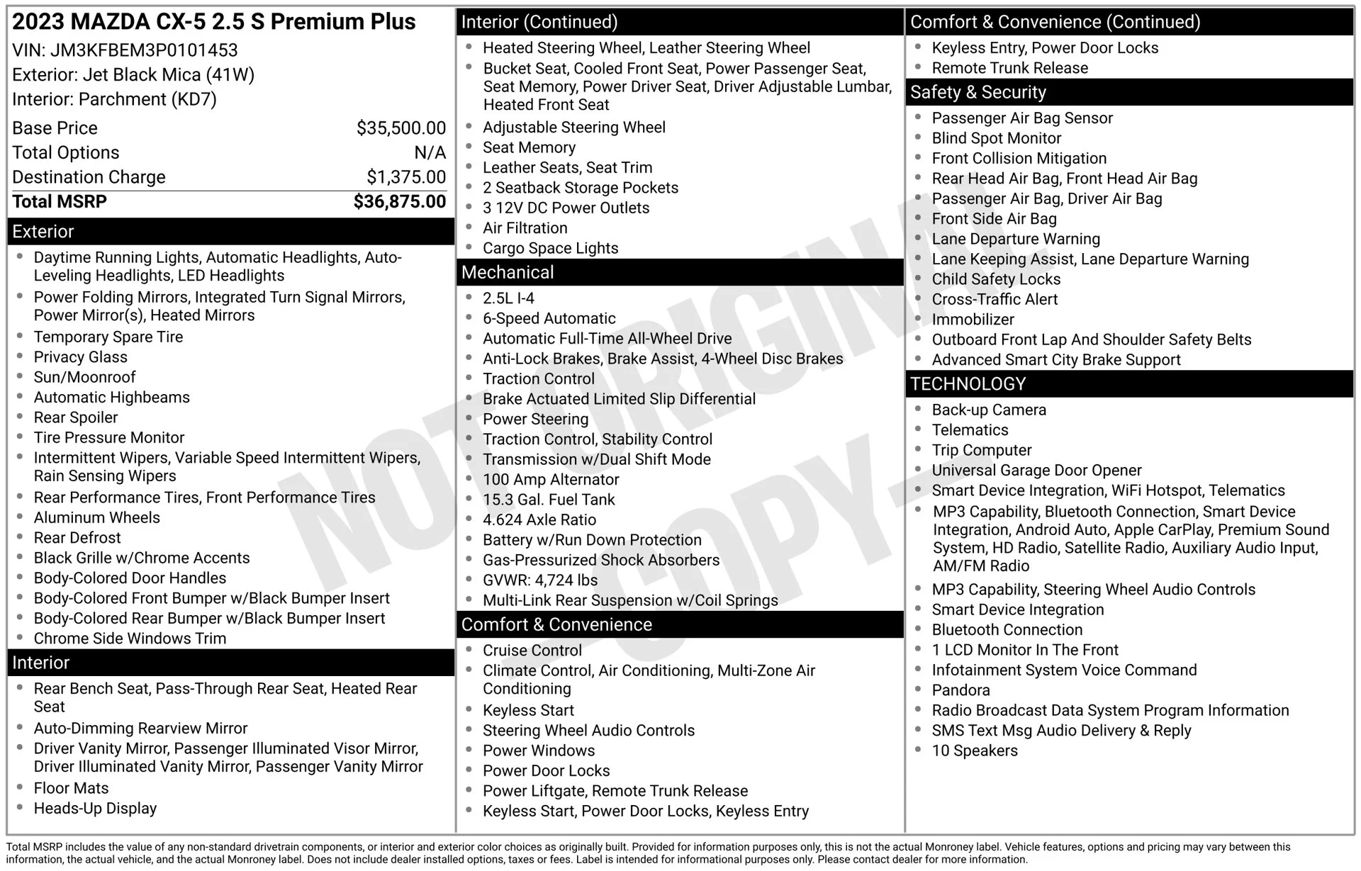 Certified Used 2023 Black Mazda 2.5 S Premium Plus Package image 29