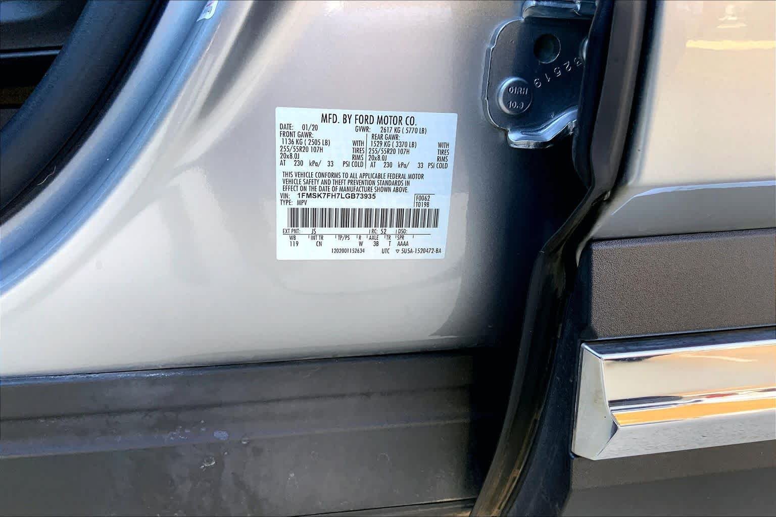 Used 2020 Iconic Silver Ford Limited image 34