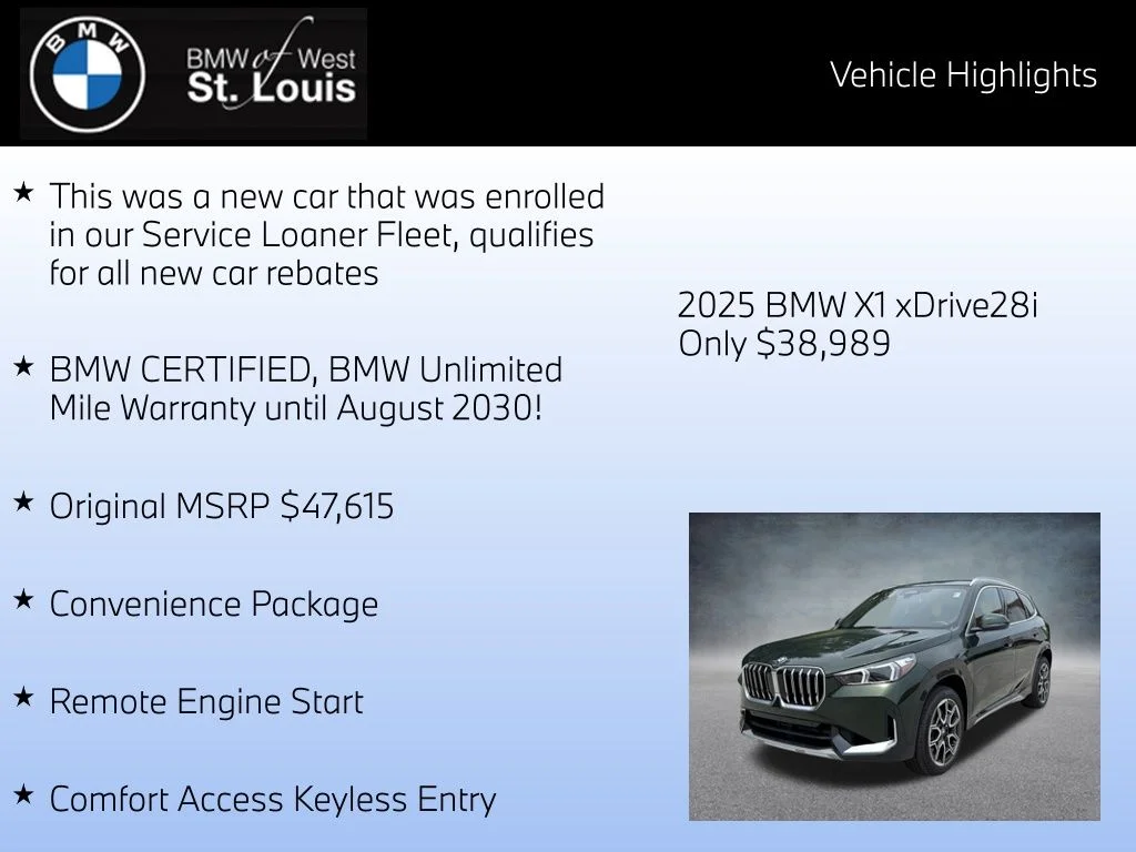 Certified Used 2025 Green BMW xDrive28i image 8
