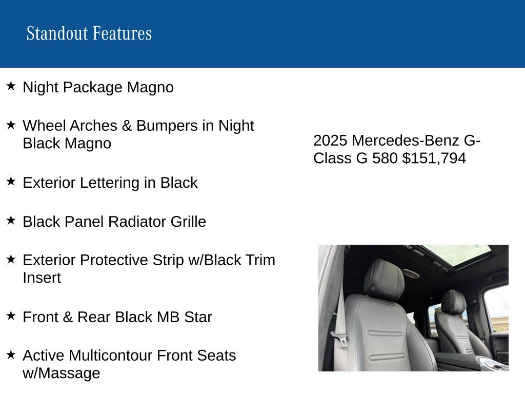 Certified Used 2025 Black Mercedes-Benz G 580 image 9