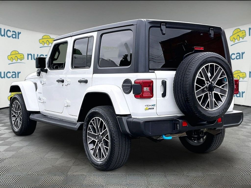 Used 2023 White Jeep Sahara 4xe image 4