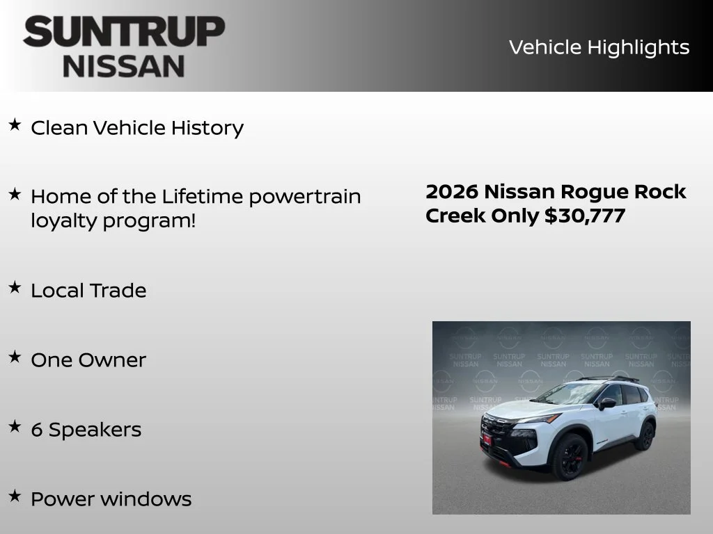 Certified Used 2026 White Nissan Rock Creek image 8