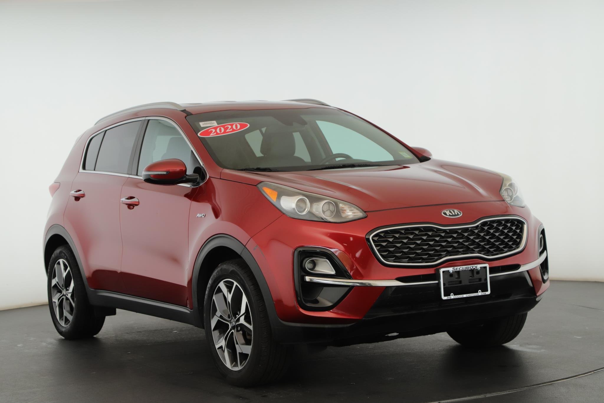 Used 2020 Hyper Red Kia EX AWD image 1