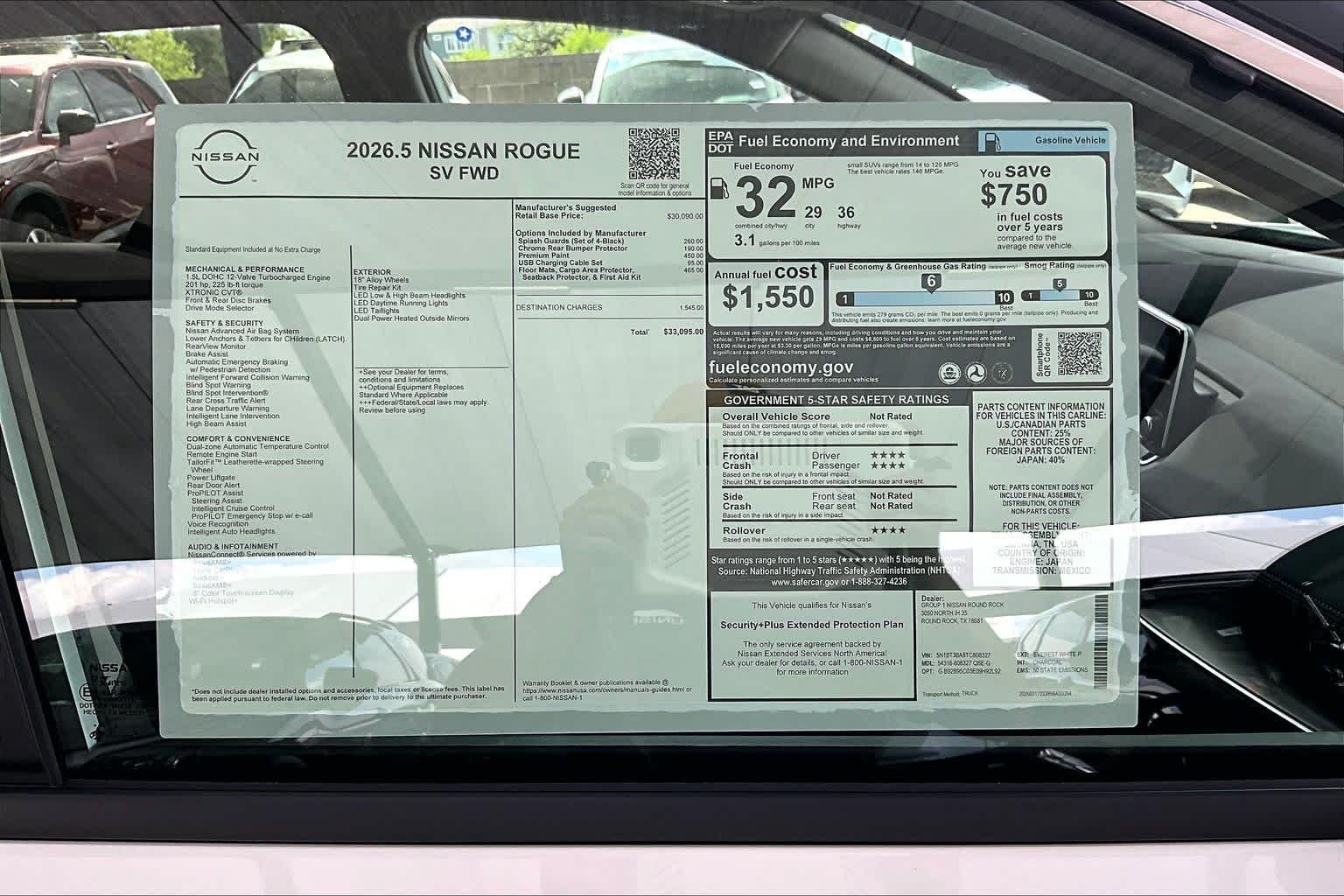 New 2026 Everest White Pearl TriCoat Nissan SV image 19