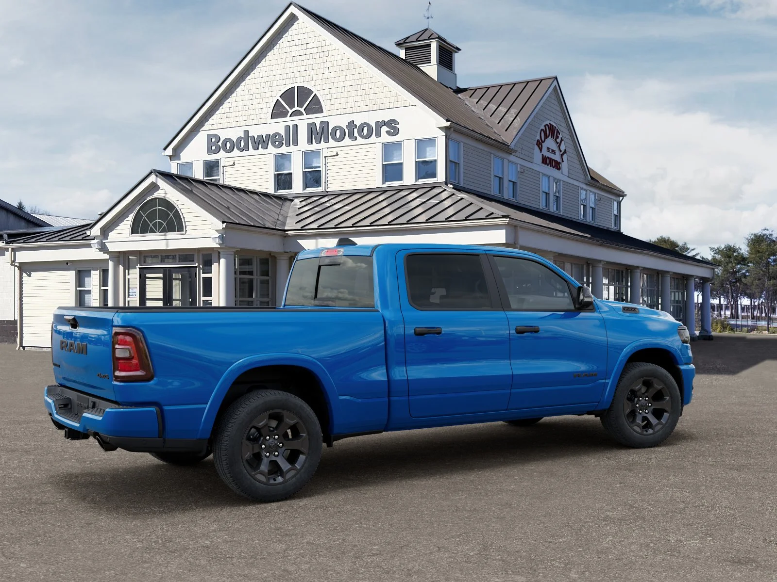 New 2026 Hydro Blue Pearlcoat RAM Big Horn Crew Cab 4x4 6