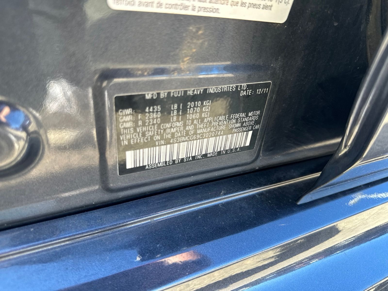 Used 2012 Gray Subaru 2.5i image 14