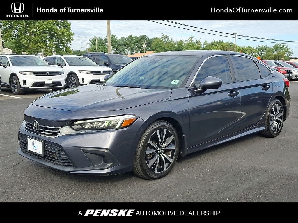 Certified Used 2022 Meteorite Gray Metallic Honda EX image 1