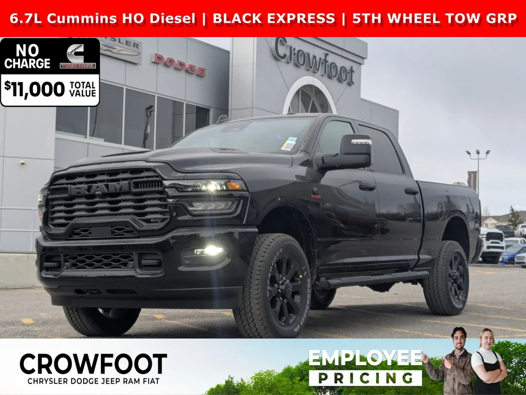 New 2026 Black RAM Black Express - - 6.7L Cummins HO  - Pkg 24C  - 5th Wheel/Gooseneck Prep  - 20 Black Wheels & More! image 1
