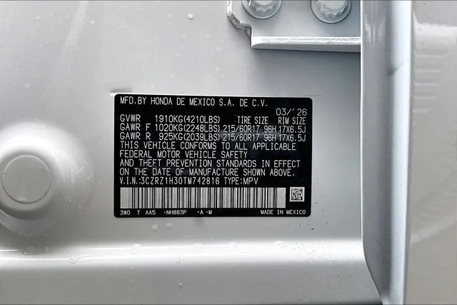 New 2026 Platinum White Pearl Honda 2WD LX image 16