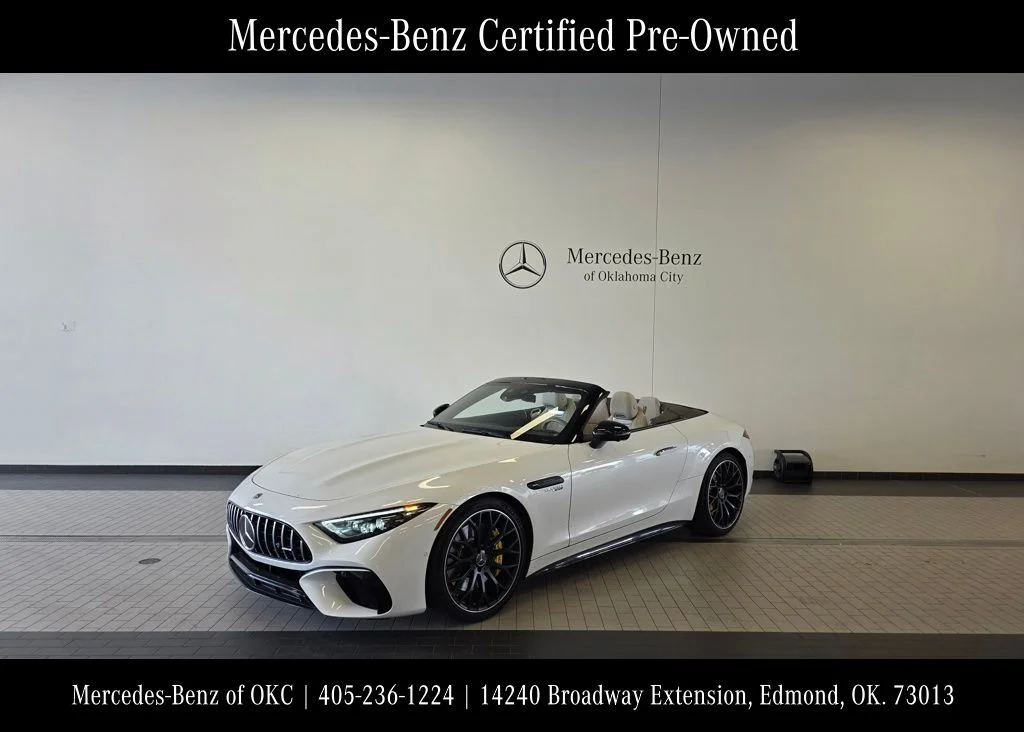 Certified Used 2023 White Mercedes-Benz SL 55 AMG® image 1