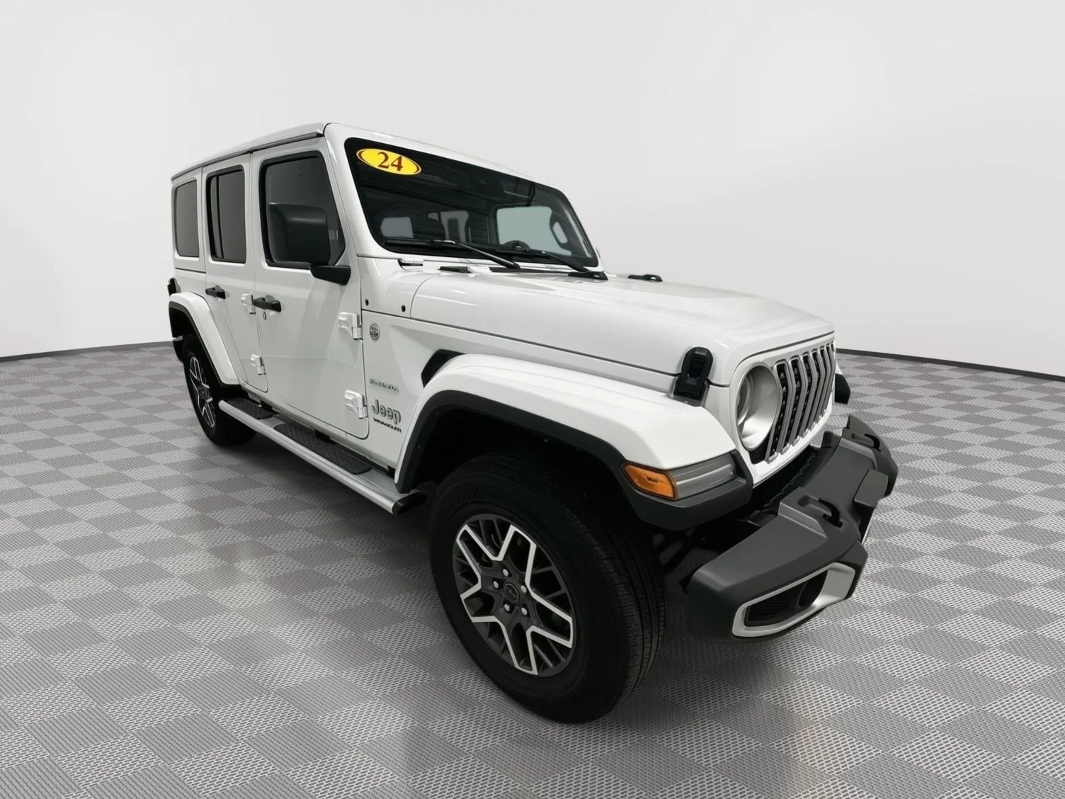 Used 2024 Bright White Jeep Sahara image 7