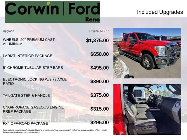 Used 2016 Red Ford Lariat image 8
