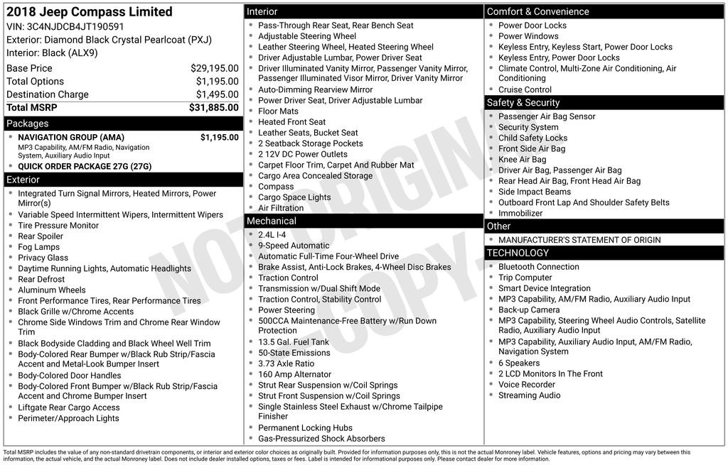 Used 2018 Black Jeep Limited image 9