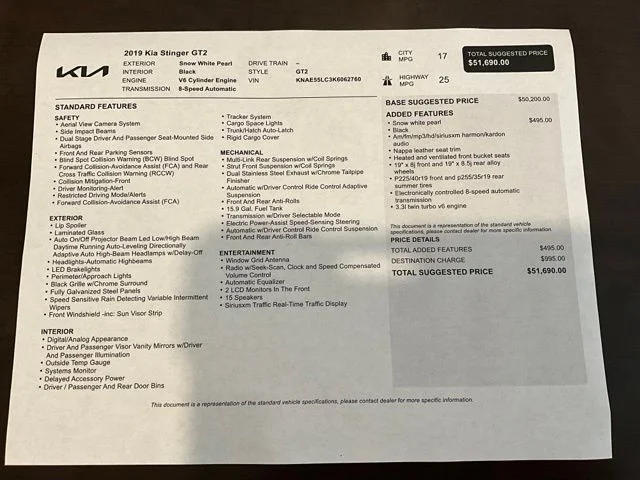 Used 2019 White Kia GT2 image 31
