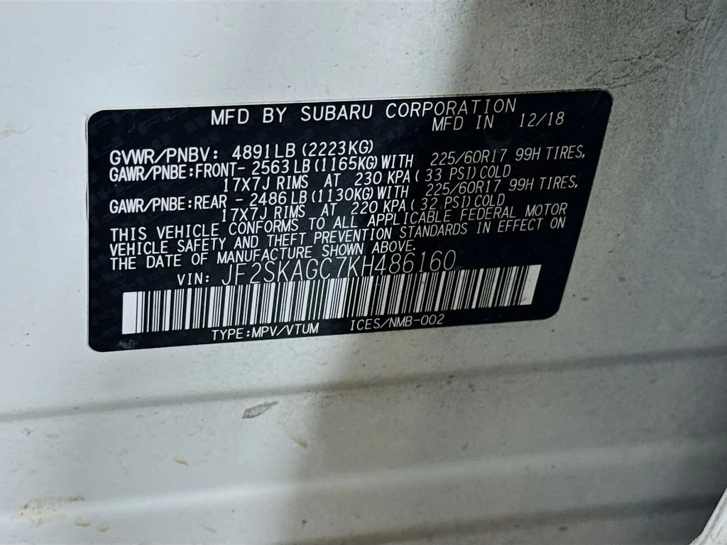 Used 2019 White Subaru Premium image 41