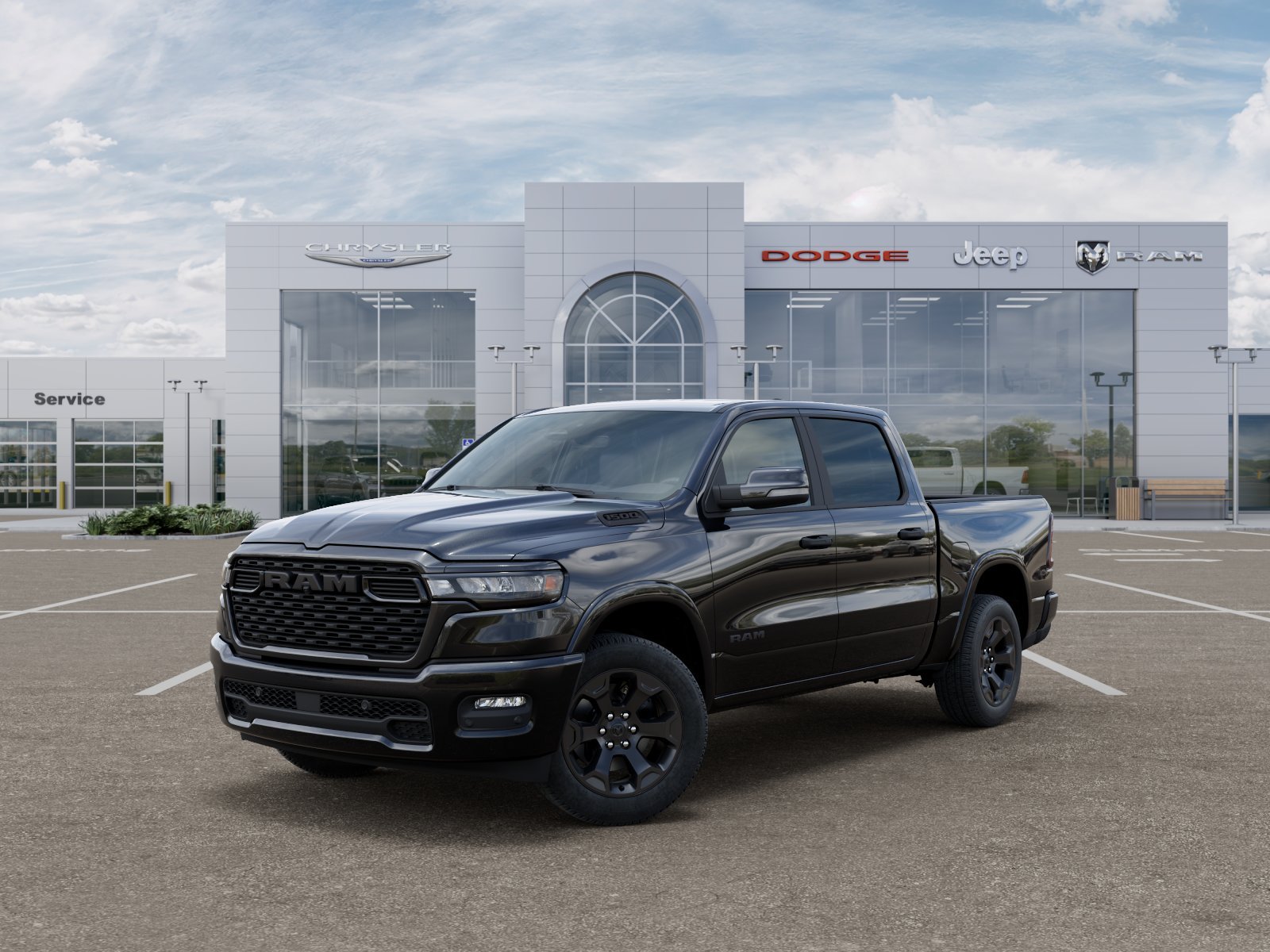 New 2026 Diamond Black Crystal Pearl-Coat Exterior Paint RAM Big Horn/Lone Star image 108