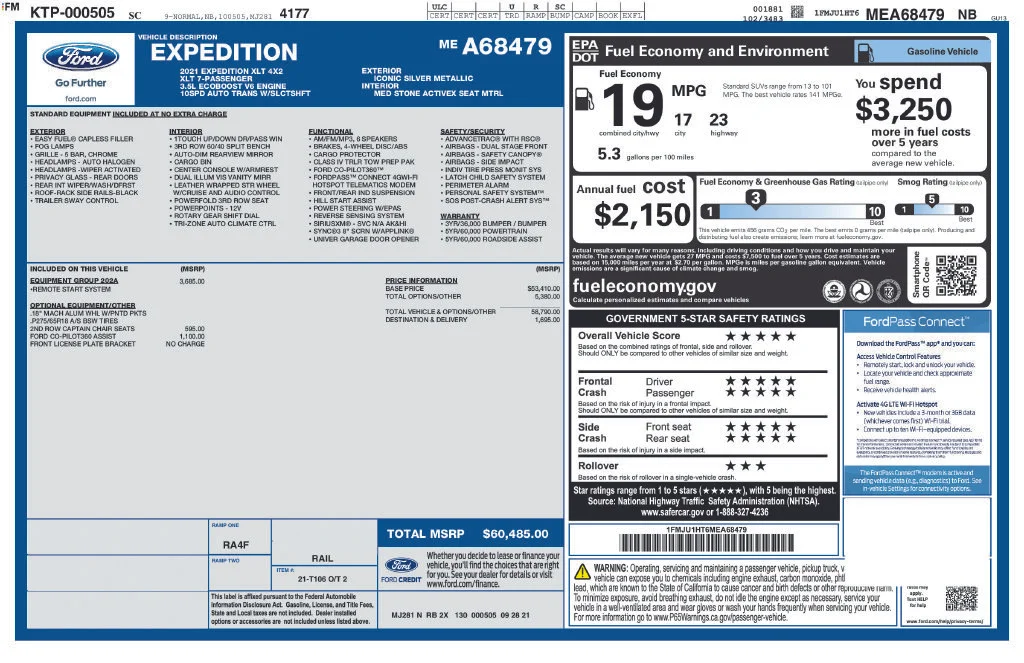 Used 2021 Iconic Silver Metallic Ford XLT image 43