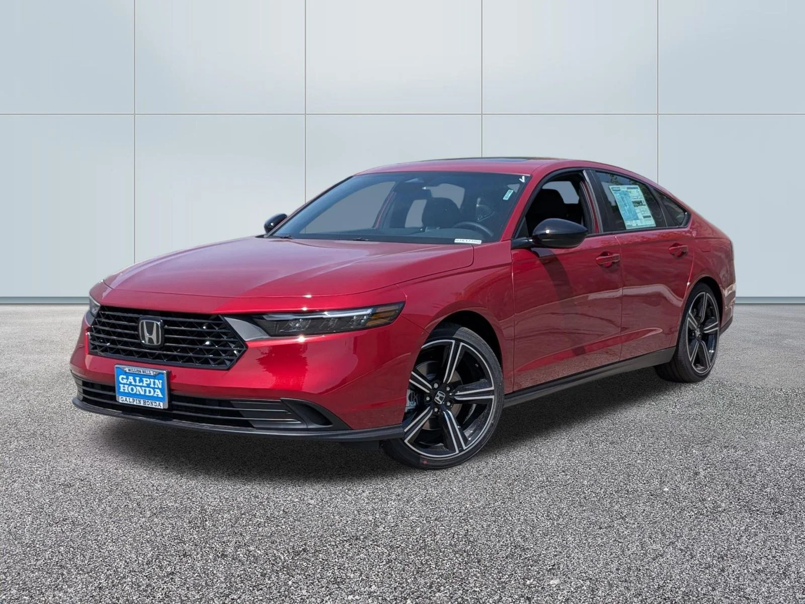 New 2026 Radiant Red Metallic Honda Sport Hybrid image 1