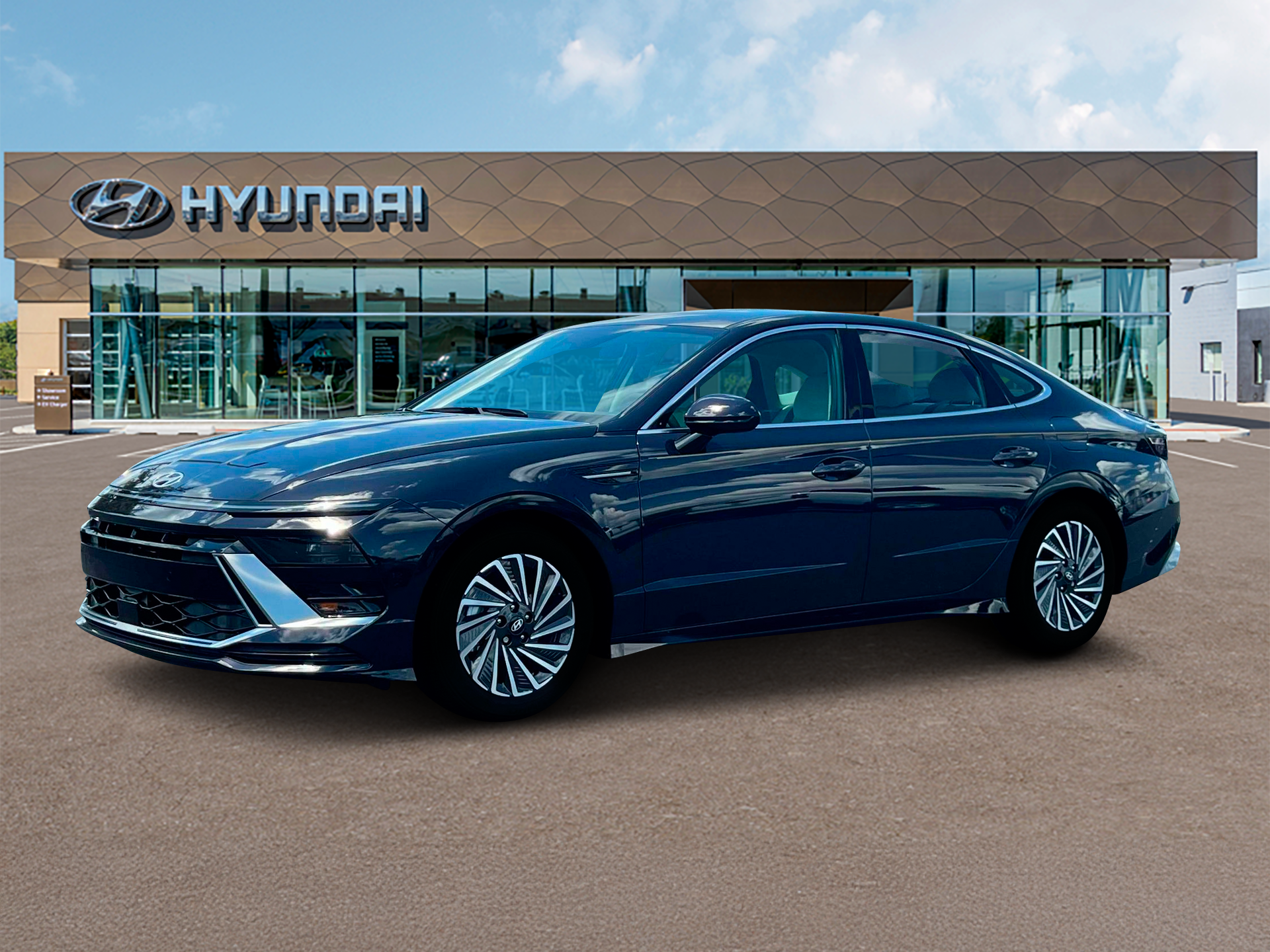 New 2025 Blue Hyundai SEL image 2