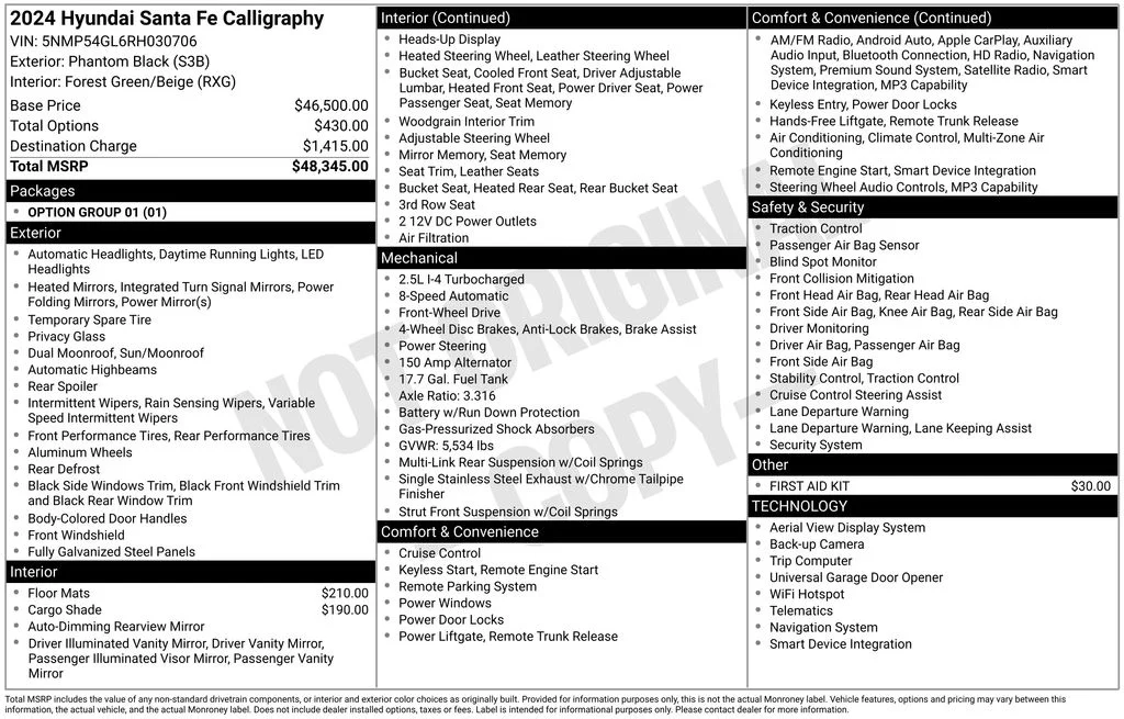 Used 2024 Black Hyundai Calligraphy image 32