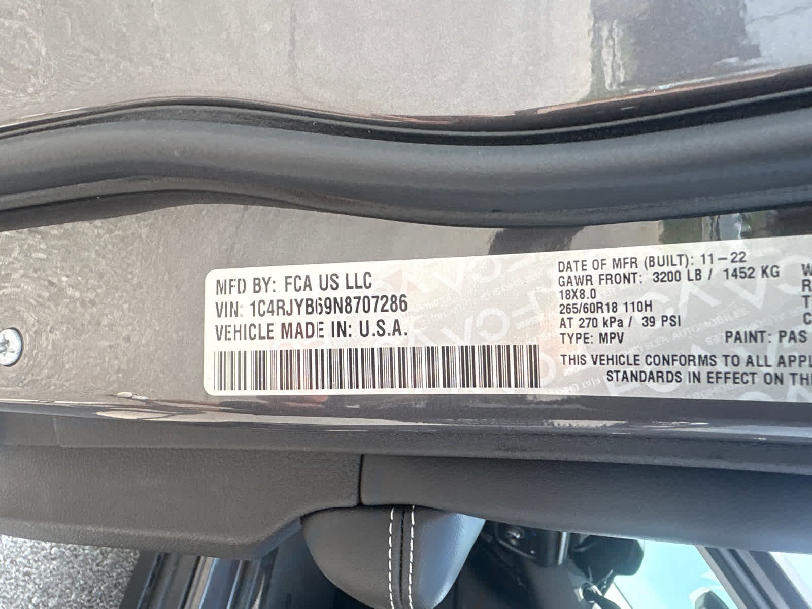 Used 2022 Baltic Gray Metallic Clearcoat Jeep  image 31