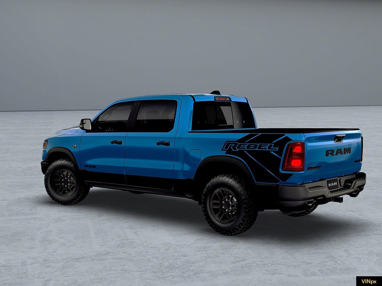 New 2026 Hydro Blue Pearl-Coat Exterior Paint RAM Rebel image 4