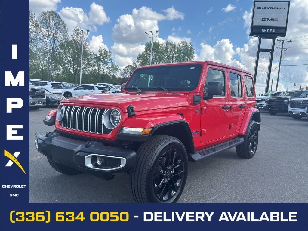 Red 2025 Jeep Wrangler 4xe Sahara 4WD SUV / Crossover Four-Wheel Drive
