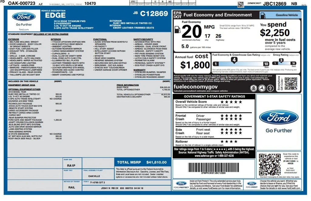Used 2018 Red Ford Titanium image 4