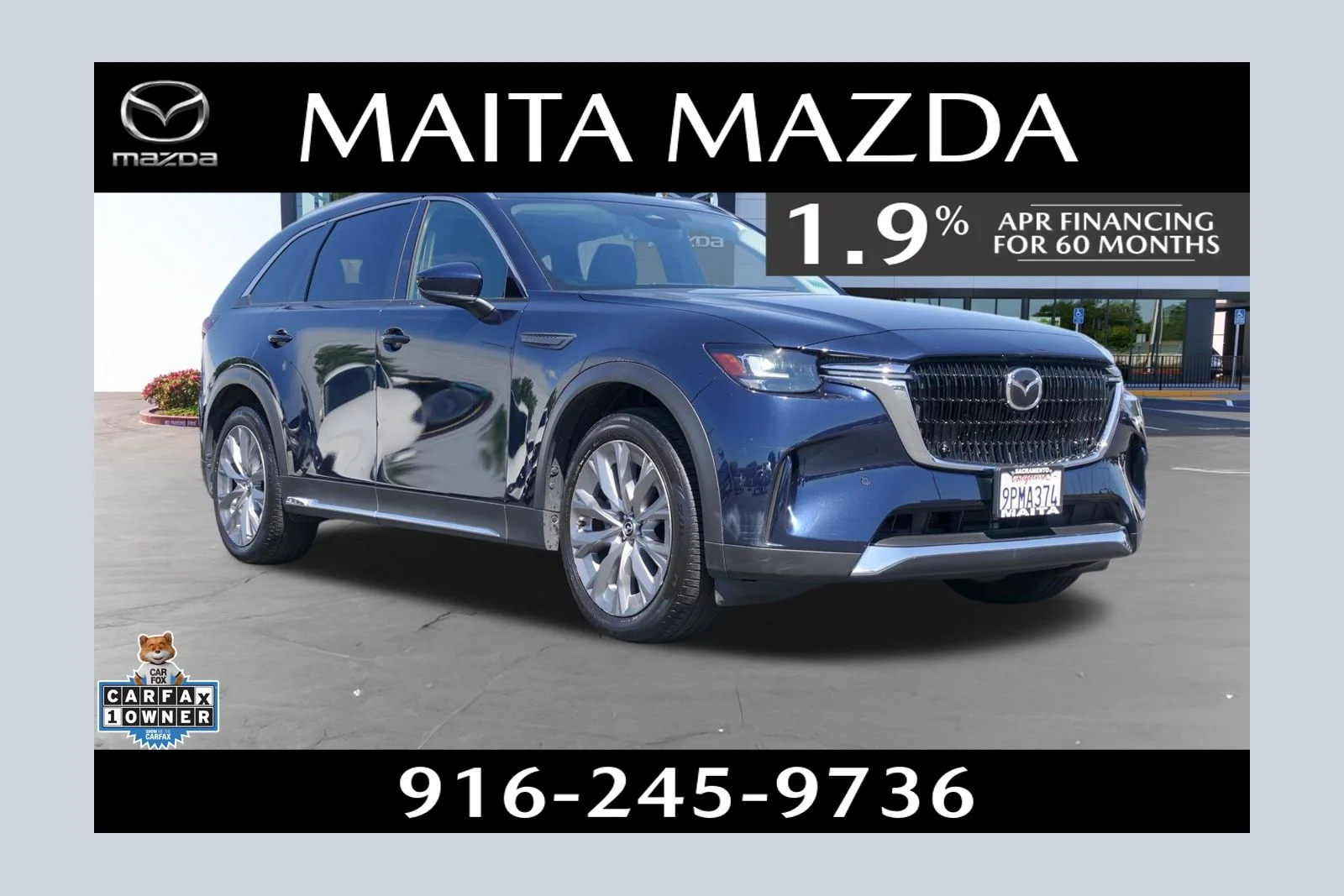 Certified Used 2024 Deep Crystal Blue Mica Mazda 3.3 Turbo Premium image 1