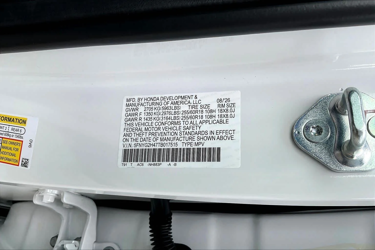 New 2026 Platinum White Pearl Honda EX-L image 19