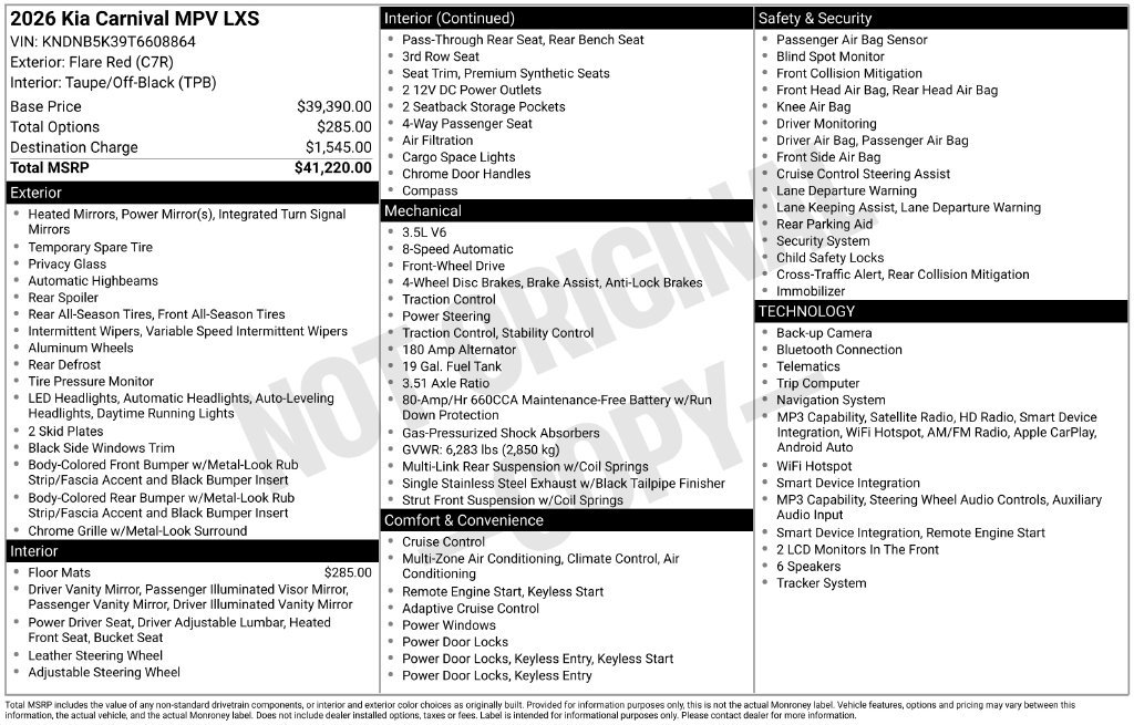 Used 2026 Red Kia LXS image 22