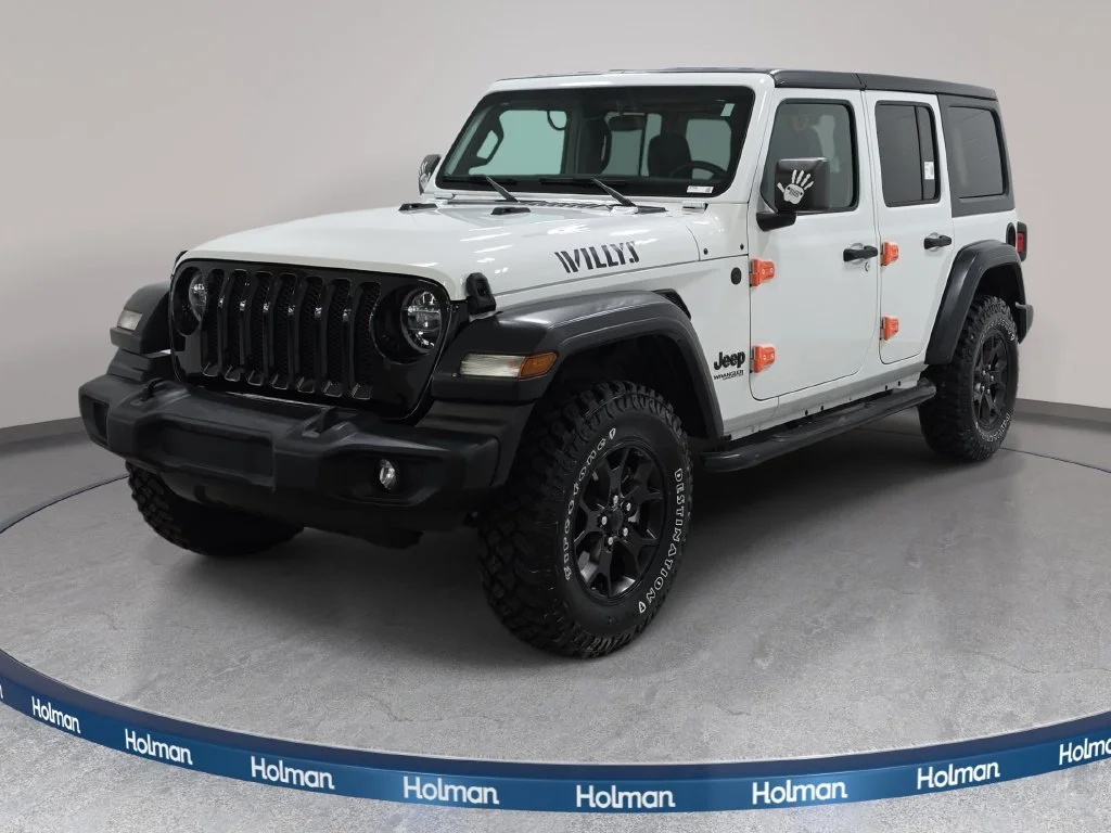 Used 2020 Bright White Clearcoat Jeep Unlimited Sport image 1