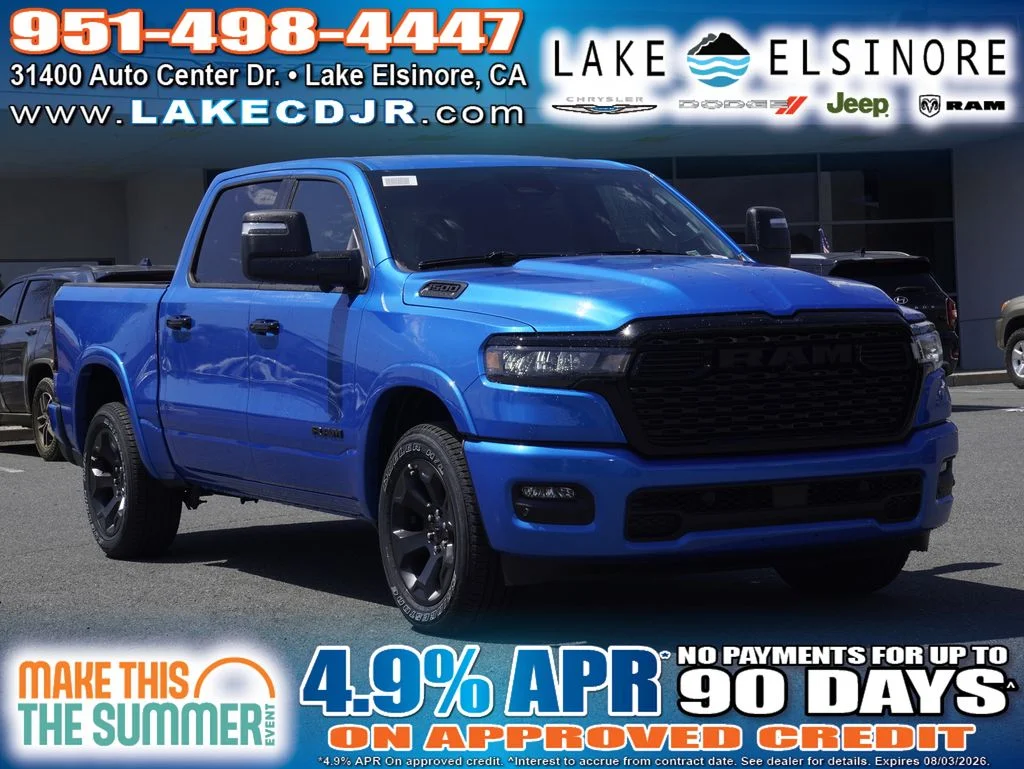 New 2026 Hydro Blue Pearl-Coat Exterior Paint RAM Big Horn/Lone Star image 1