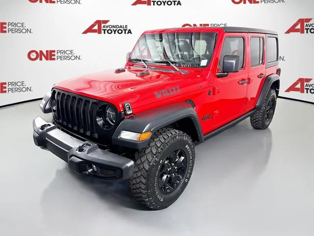 Used 2022 Red Jeep Unlimited Willys image 3