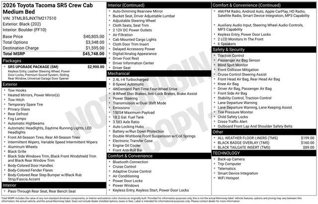 Used 2026 Black Toyota SR5 image 31