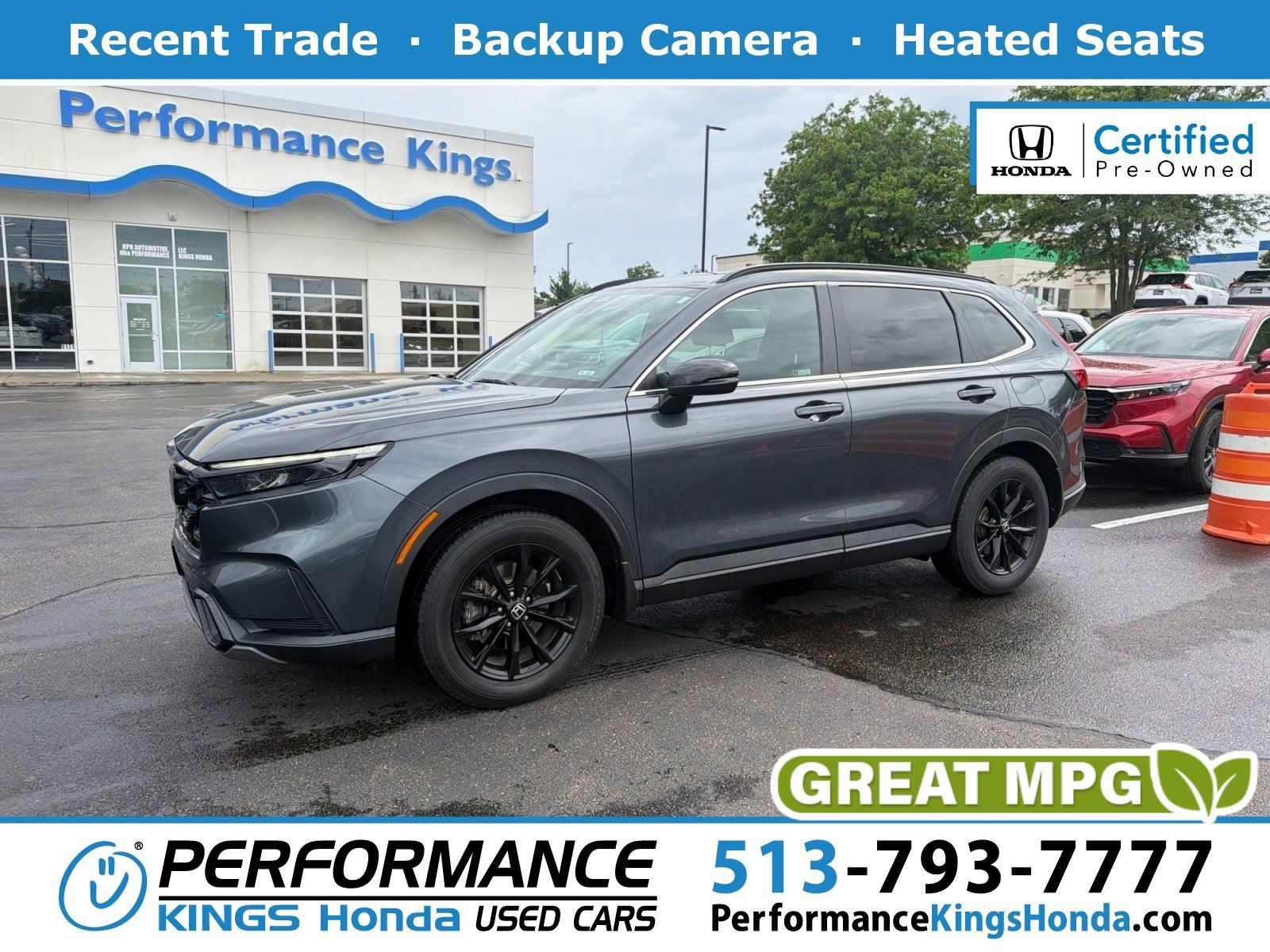 Certified Used 2023 Meteorite Gray Metallic Honda Sport image 1