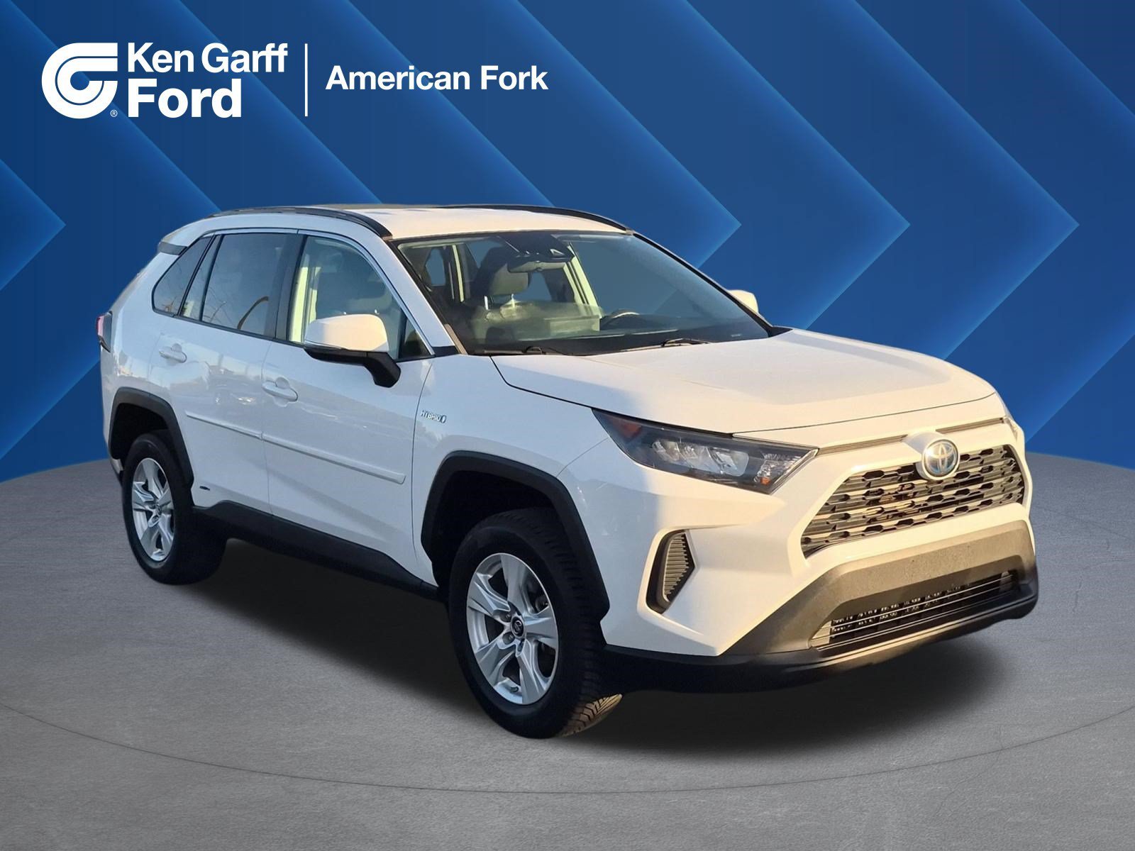 Used 2019 Super White Toyota Hybrid LE image 1