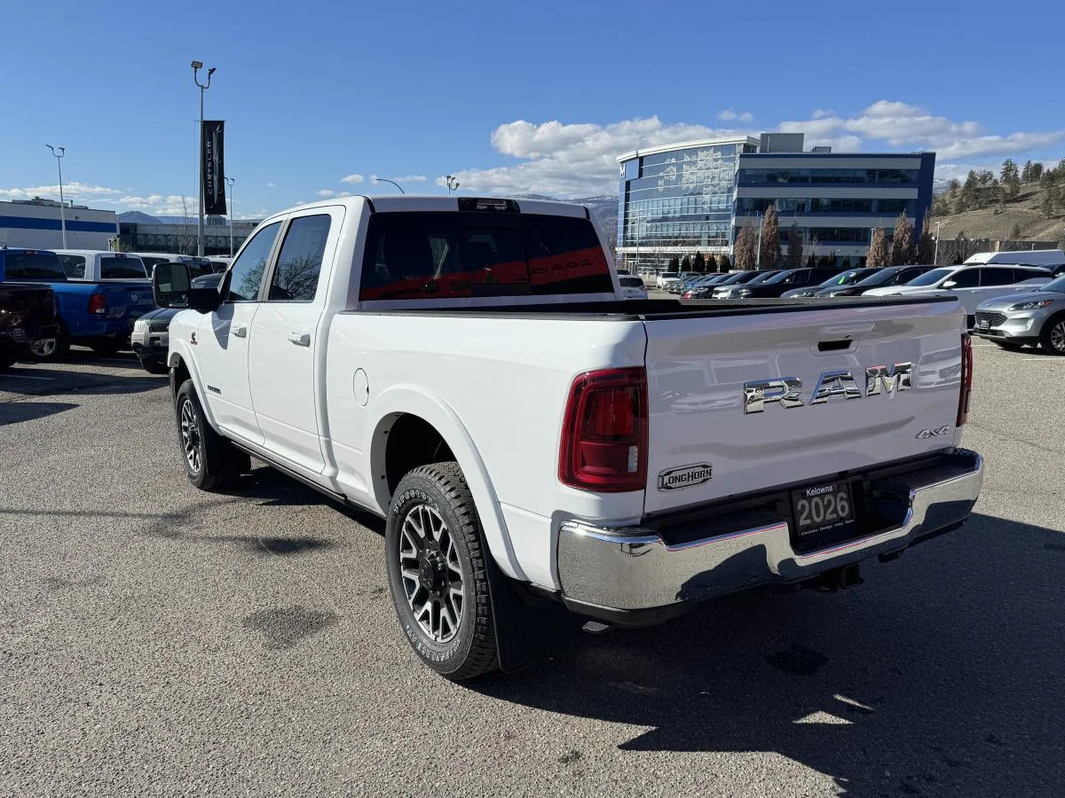 New 2026 White RAM Limited Longhorn 4x4 Crew Cab 6