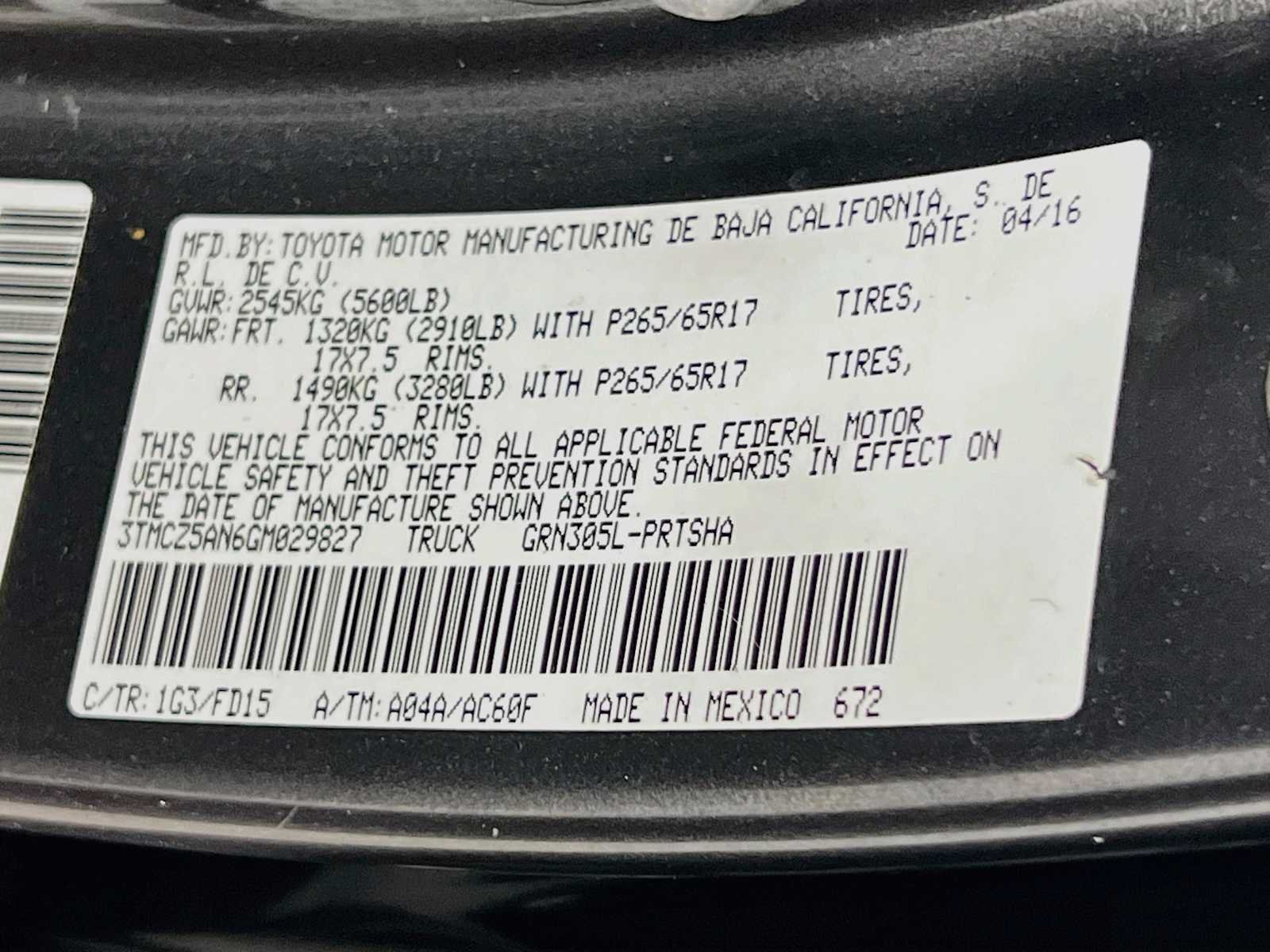 Used 2016 Magnetic Gray Metallic Toyota TRD Sport image 32