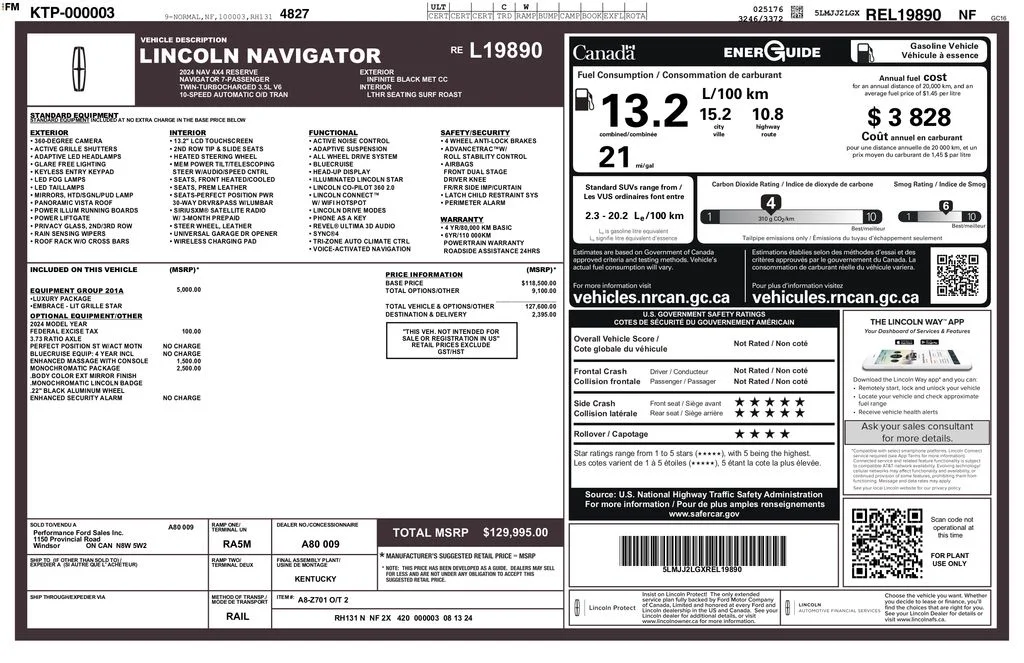 Certified Used 2024 Black Lincoln Reserve image 3