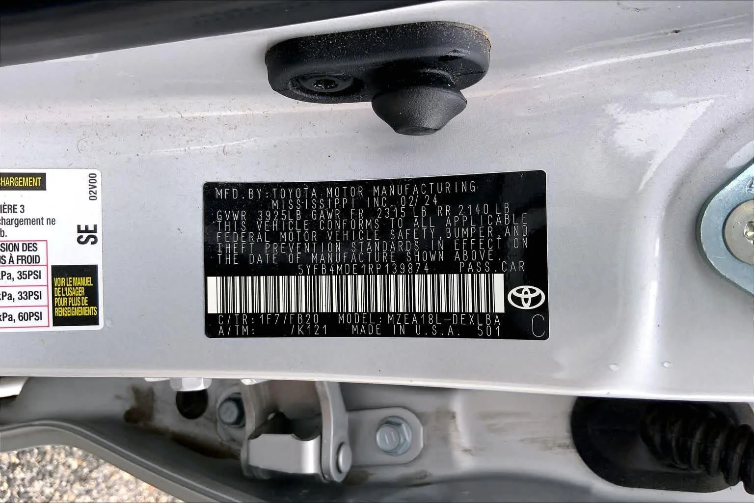 Used 2024 Classic Silver Metallic Toyota LE image 36