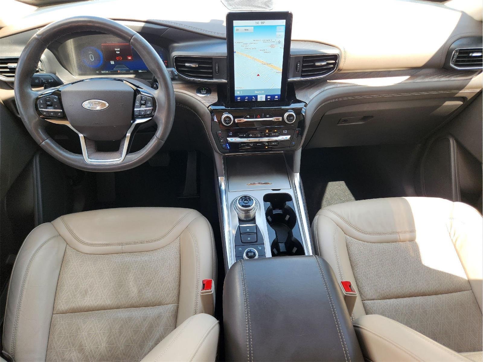 Used 2021 Star White Metallic Tri-Coat Ford Platinum image 25