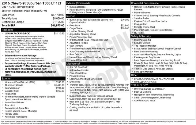 Used 2016 IRIDESCENT PEARL TRICOAT Chevrolet LT image 32