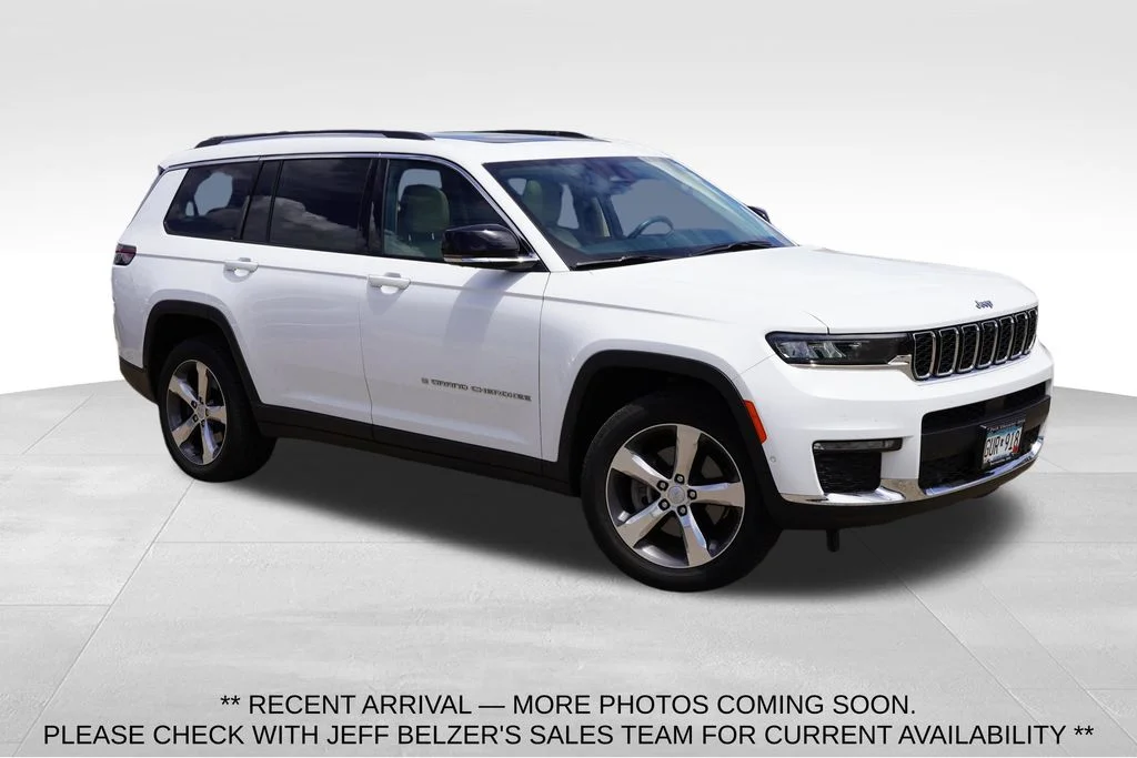 Used 2021 Bright White Clearcoat Jeep Limited image 1