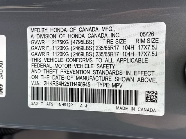 New 2026 Urban Gray Pearl Honda LX image 19