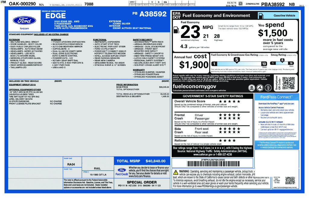 Used 2023 Silver Ford SEL image 4