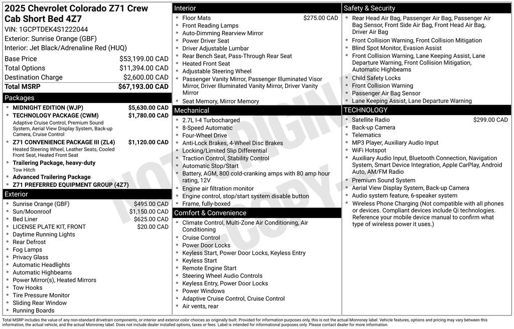Used 2025 Orange Chevrolet Z71 image 29