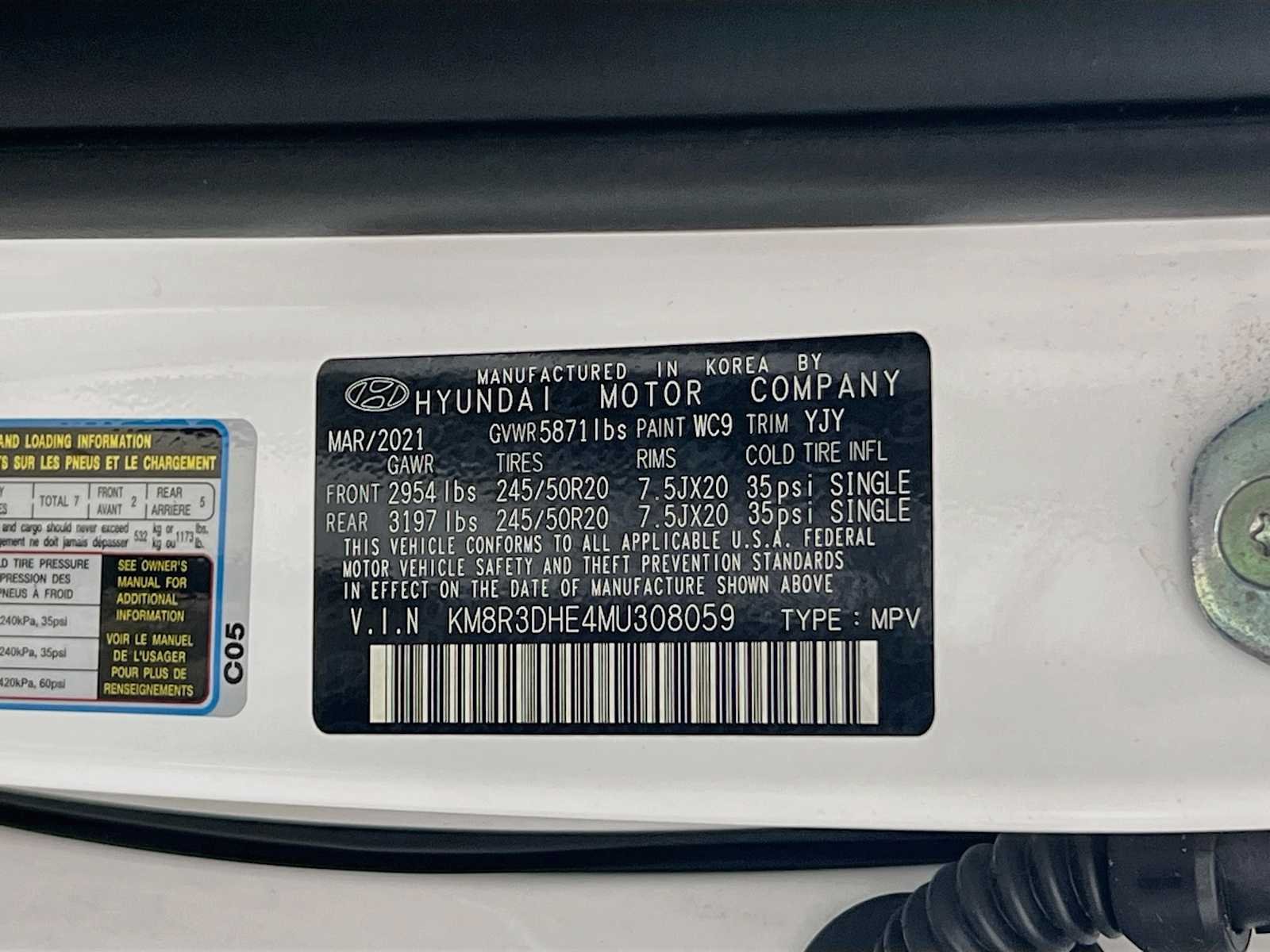 Certified Used 2021 Hyper White Hyundai SEL image 34